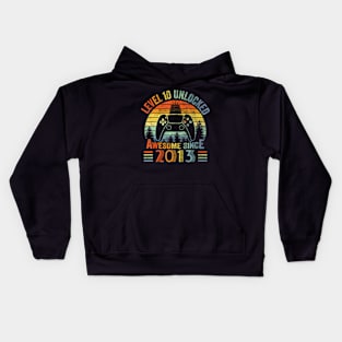 Level 10 Video 10 Years Old 10 Birthday Kids Hoodie